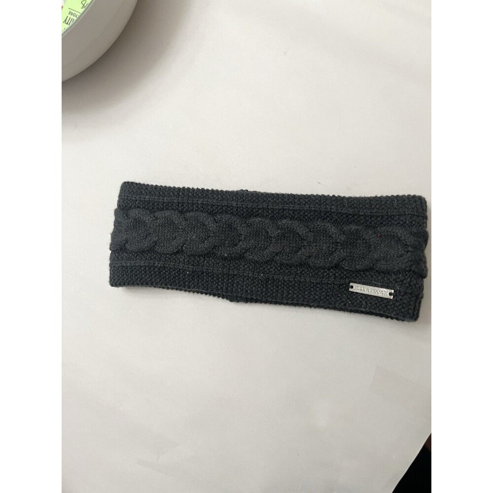 Boll & Branch Cable Knit Headband Charcoal Gray 100% Organic Cotton Ear Warmer